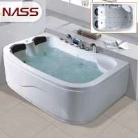 bathroom decor custom corner apron hydro bath tub designs double seat massage bath tub